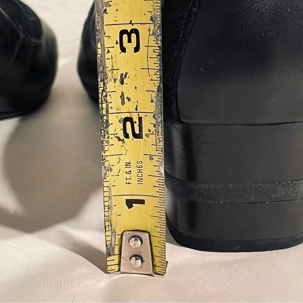 💥3/$50 Barefoot Freedom “Alicia” Black Leather Flats Slip-On Design | Square Toe